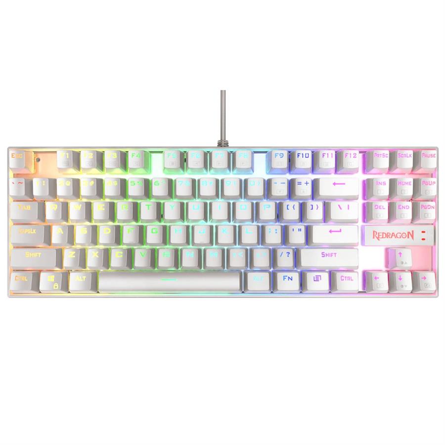 TECLADO MECANICO REDRAGON KUMARA K552 WHITE RGB - SW BROWN