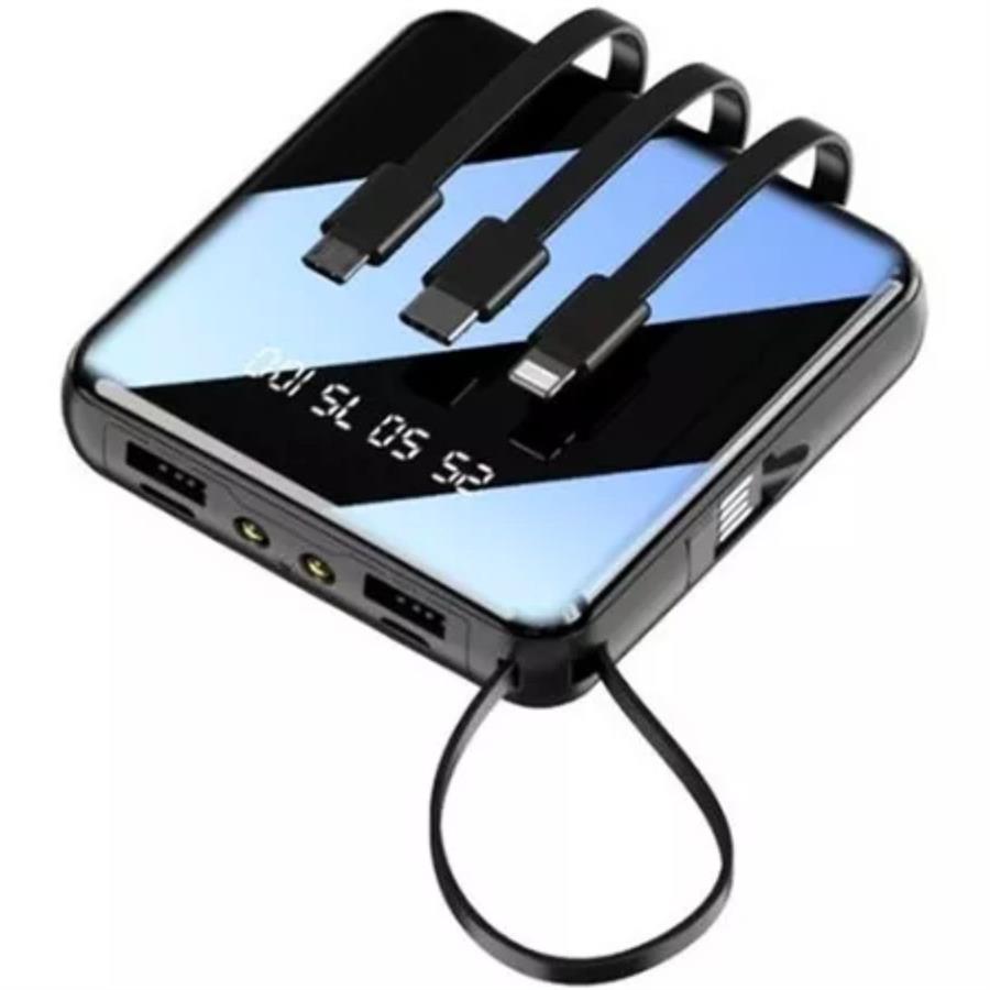 POWER BANK CON LINTERNA 20000mAh - TIPO C, MICRO USB, LIGHTING