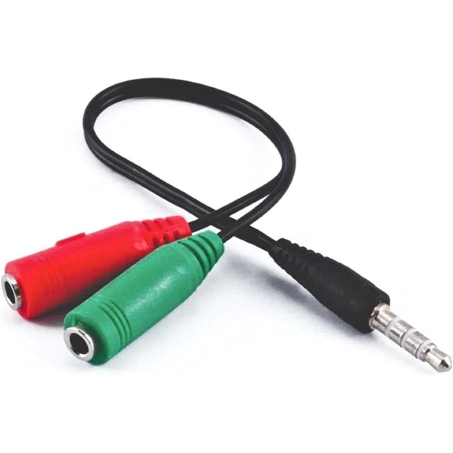 ADAPTADOR NETMAK 2 ENTRADAS 3.5MM A SALIDA FICHA 3.5MM