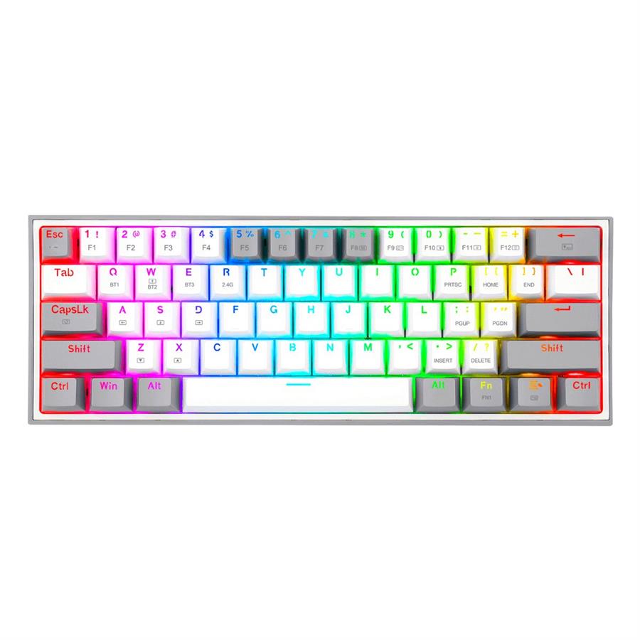 TECLADO REDRAGON K616-RGB FIZZ PRO BLANCO/GRIS