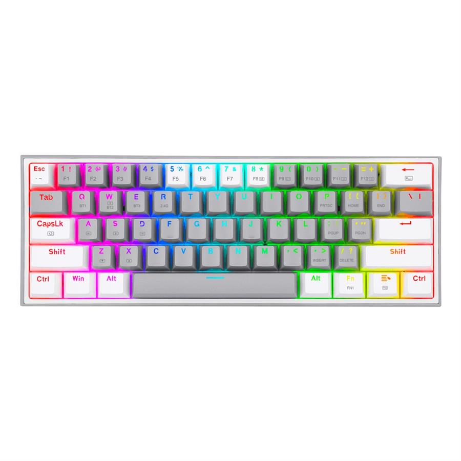 TECLADO REDRAGON K616-RGB FIZZ PRO GRIS/BLANCO