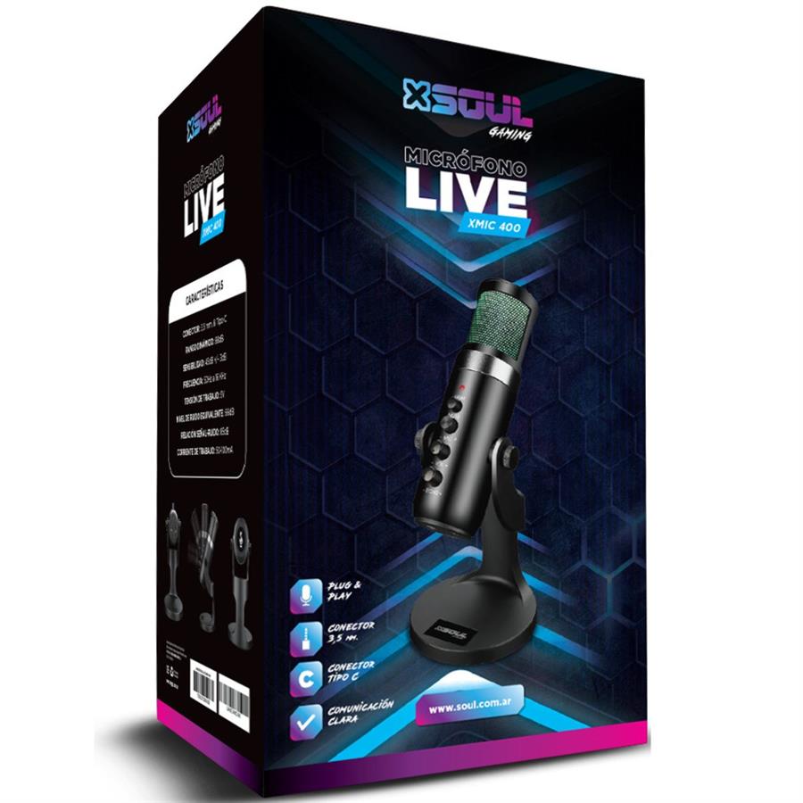 MICROFONO SOUL LIVE XMIC400 - NEGRO