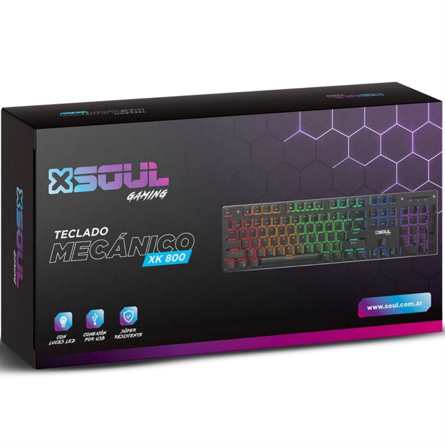 TECLADO MECANICO SOUL XK800 - NEGRO