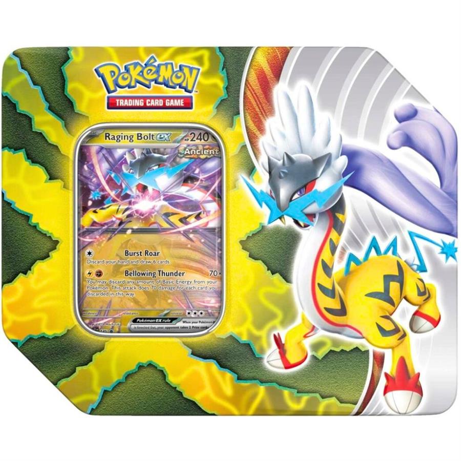 POKEMON TCG PARADOX DESTINIES TIN RAGING BOLT EX