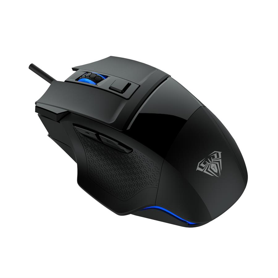 MOUSE AULA S12 WIRED NEGRO USB RGB 12800DPI