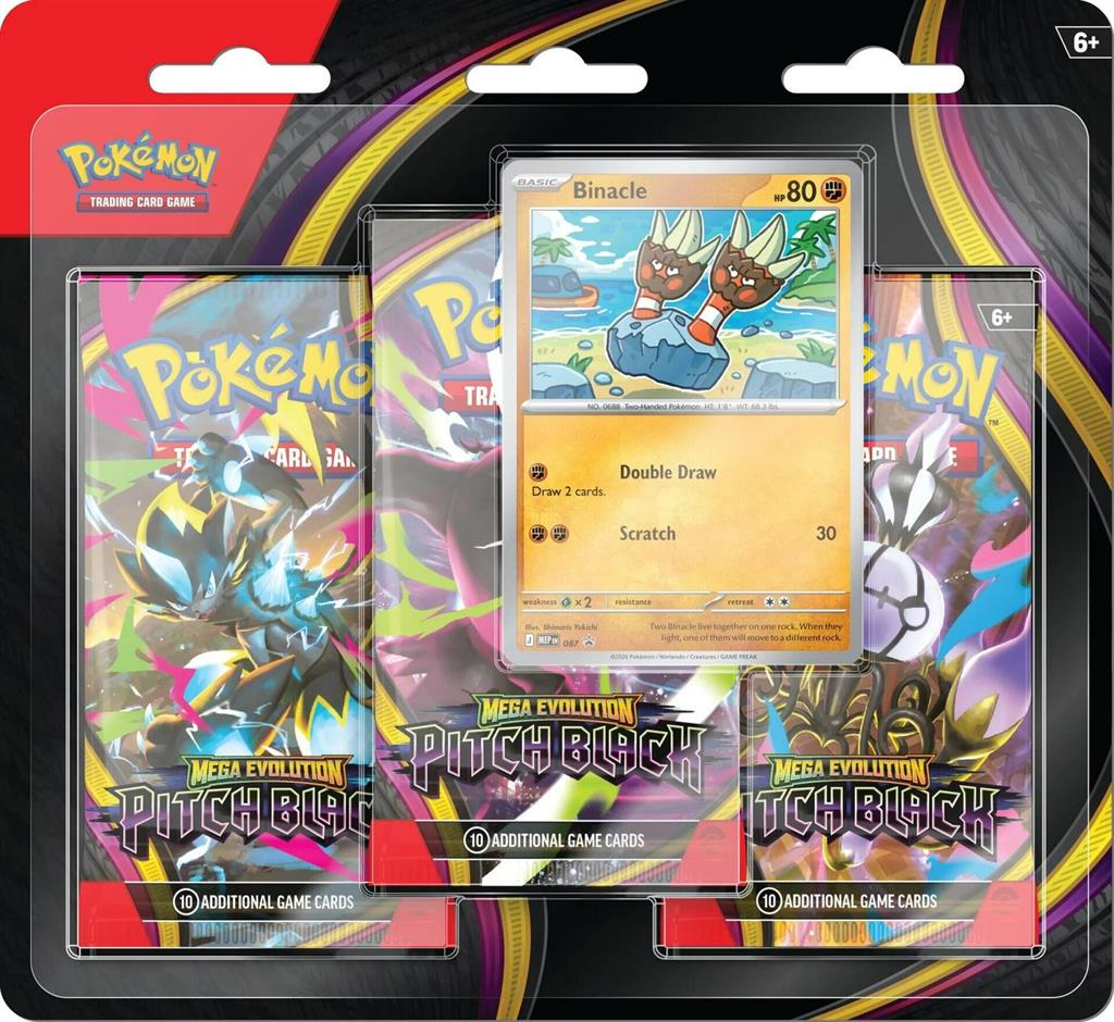 POKEMON TCG PITCH BLACK 3PACK BLISTER - ENG