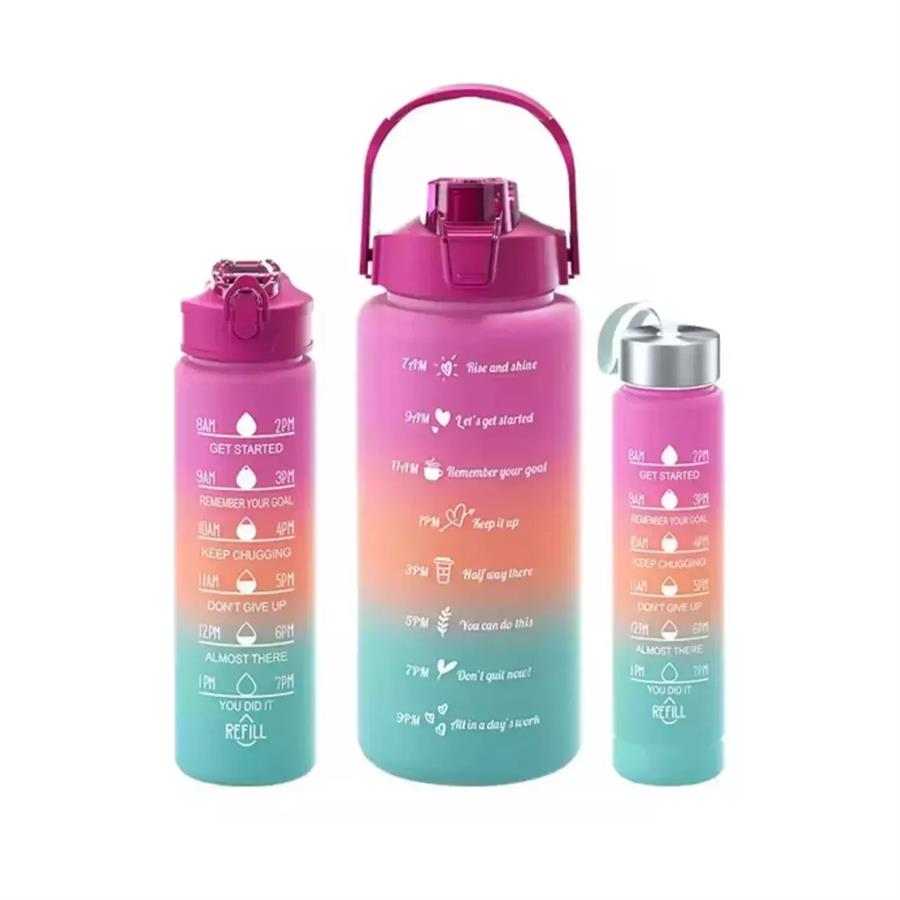 BOTELLAS 3 EN 1 CON MENSAJE MOTIVACIONAL EN PORTUGUES