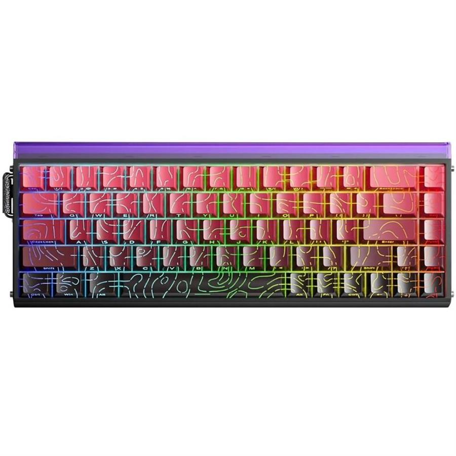 AULA HERO 68 HE PINK SW BLACK KING TECLADO MECANICO MAGNETICO 65% INGLES USB 8KHZ 0.01MM