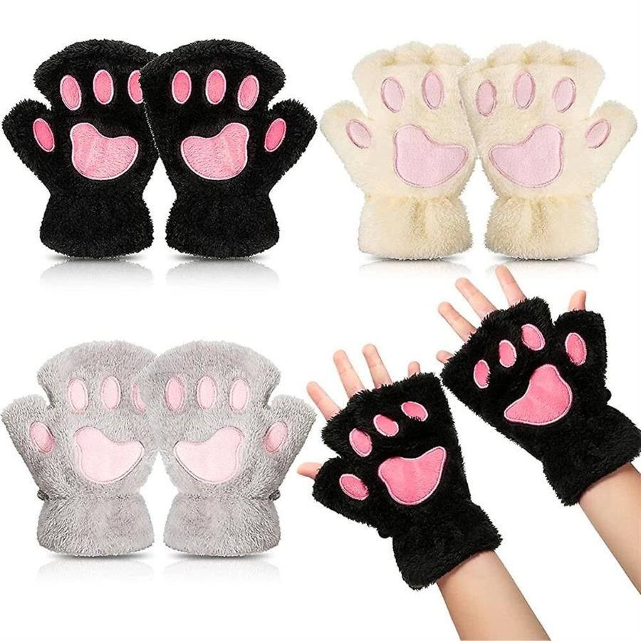 GUANTES DE PELUCHE - GARRA DE GATO