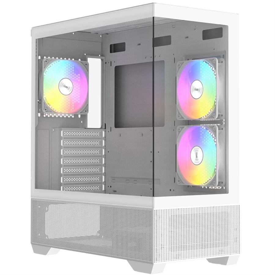 GABINETE RAIDMAX INFINITA i801 AIR FISHTANK ARGB TG - WHITE