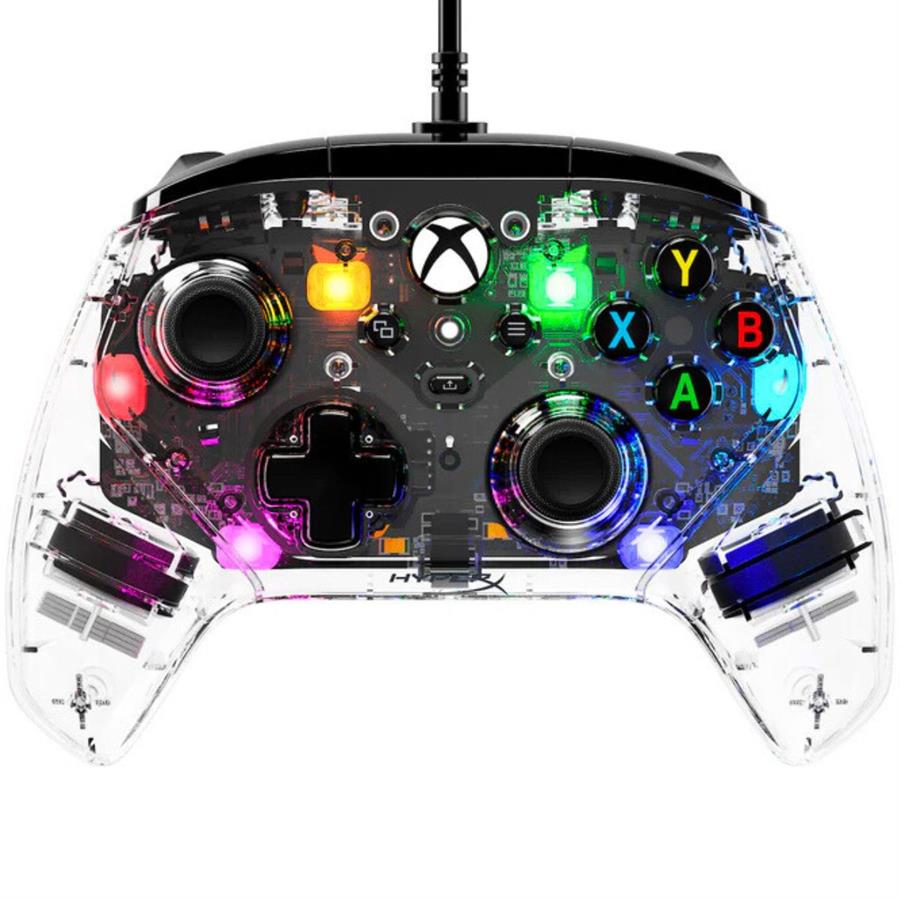 JOYSTICK HYPERX CLUTCH GLADIATE RGB TRANSPARENTE - XBOX Y PC