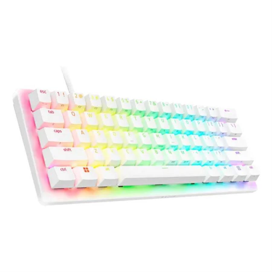 TECLADO GAMER RAZER HUNTSMAN V3 PRO MINI WHITE OPTICAL ANALOG US-EN
