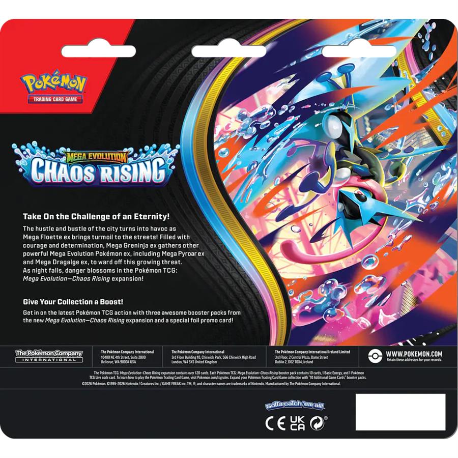 POKEMON TCG CHAOS RISING TRIPLE PACK - ENG