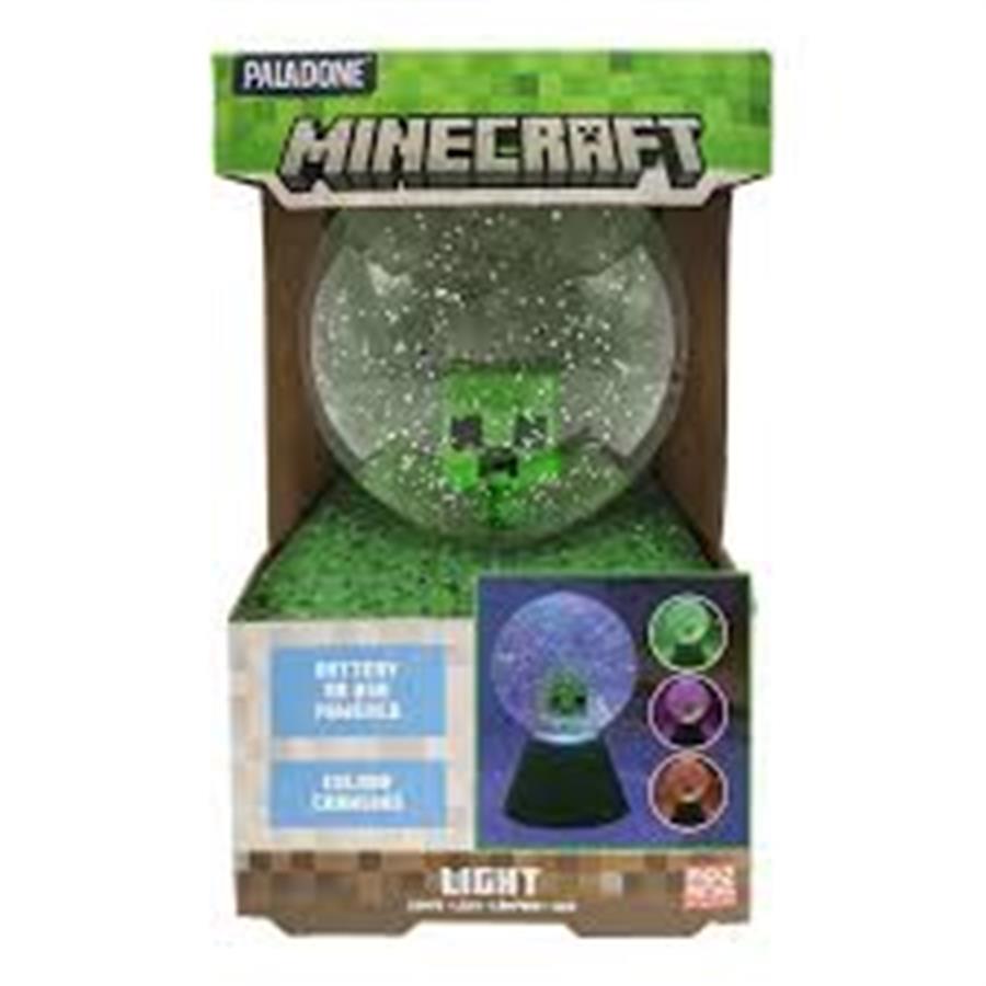 LAMPARA PALADONE LAMP MINECRAFT CREEPER GLITTER BALL