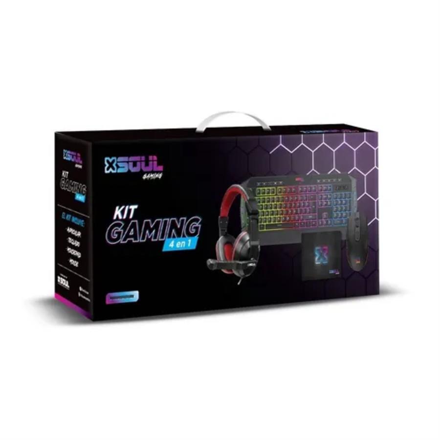 KIT GAMER SOUL TECLADO + MOUSE + HEADSET + MOUSEPAD