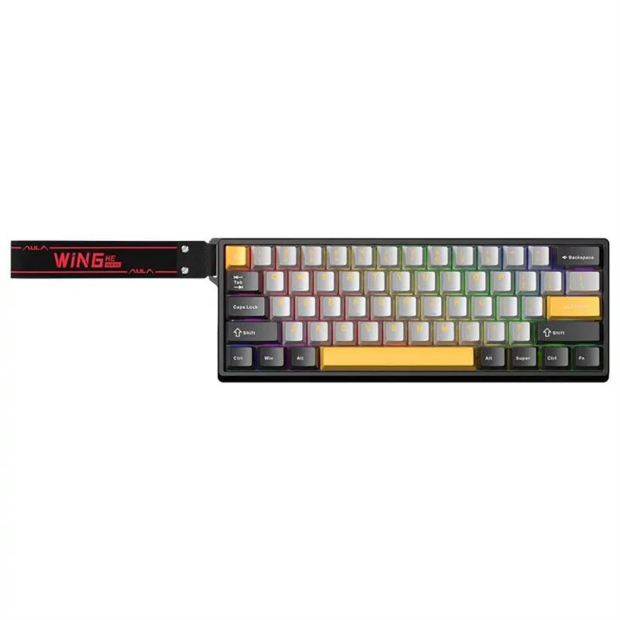 TECLADO AULA WIN60HE BLACK 60% SW GREYWOOD (INGLÉS)