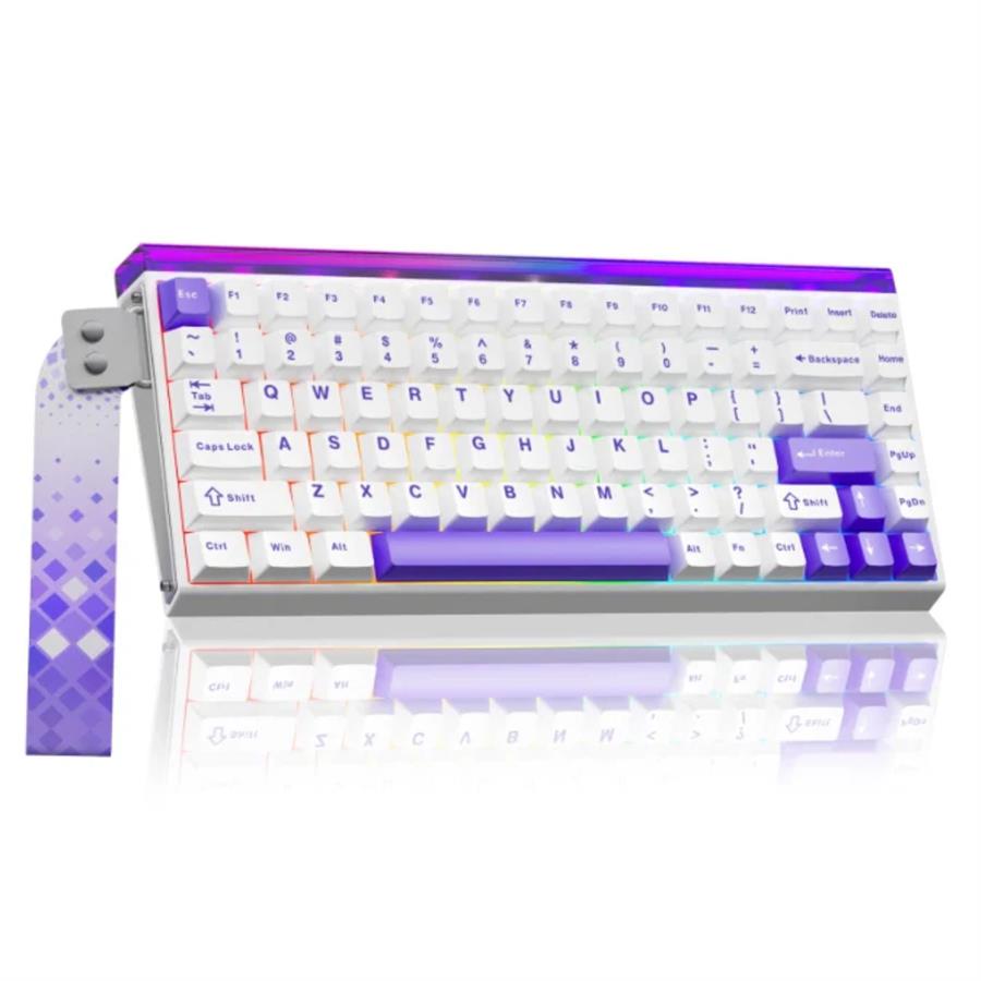 TECLADO AULA HERO 84 HE WHITE PURPLE SW MAGNETICO