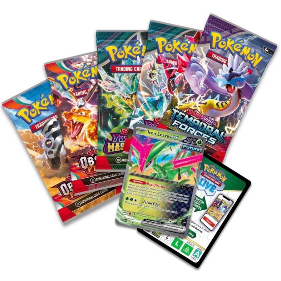 1611 - POKEMON TCG PARADOX CLASH TIN IRON LEAVES EX - ENG