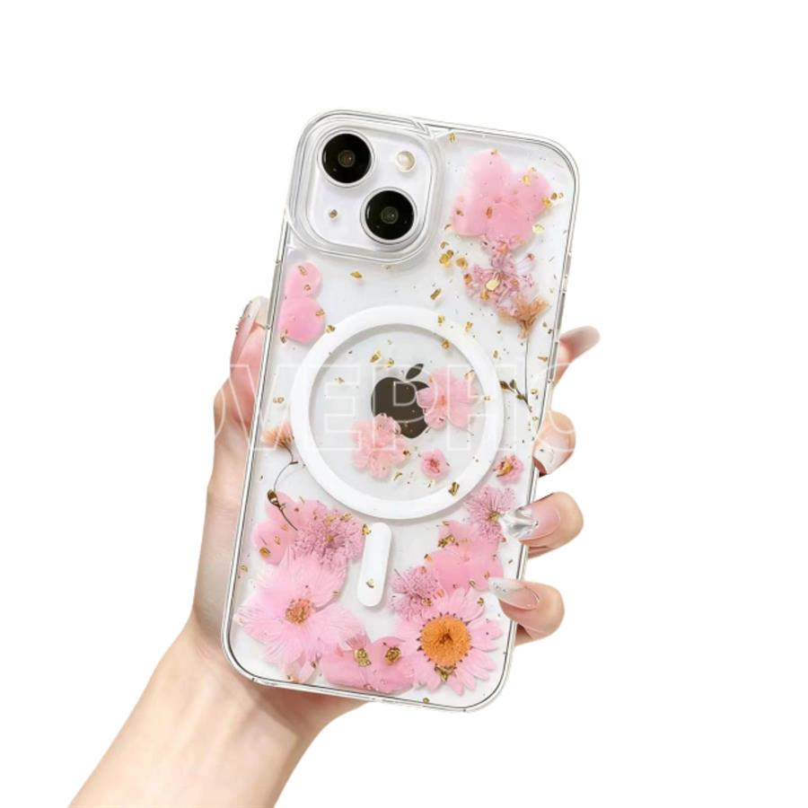 FUNDA PARA IPHONE - FLORES MAGSAFE