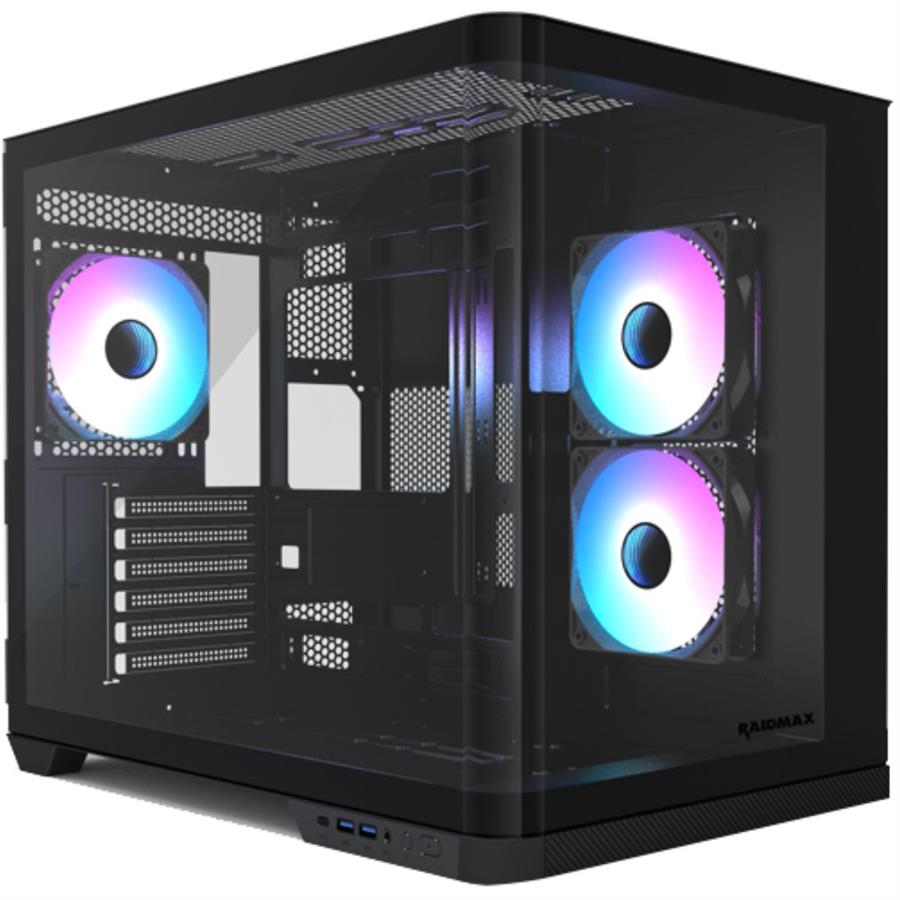 GABINETE RAIDMAX INFINITA i630 FISHTANK CURVED GLASS ARGB - BLACK