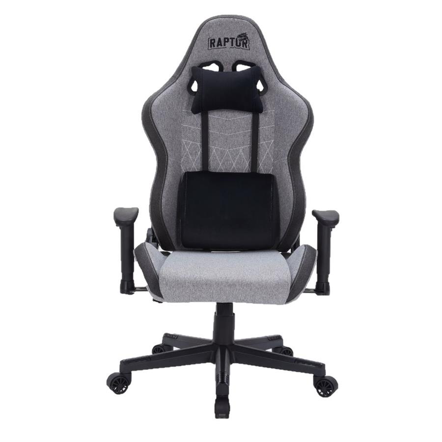BUTACA GAMER RAPTOR THRONE R1 TELA GRIS