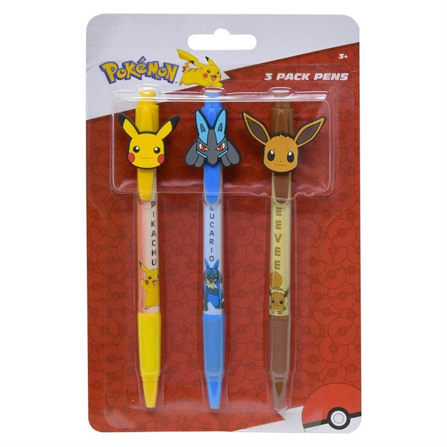 PACK LAPICERAS POKEMON - PIKACHU EEVEE LUCARIO