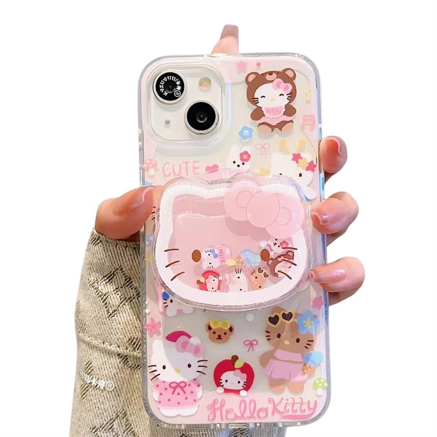 FUNDA PARA IPHONE - KITTY POP SOCKET
