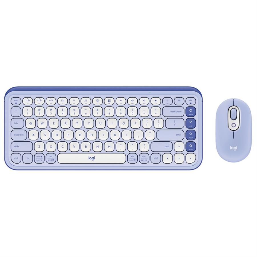 COMBO TECLADO Y MOUSE INALAMBRICO LOGITECH POP ICON - LILA