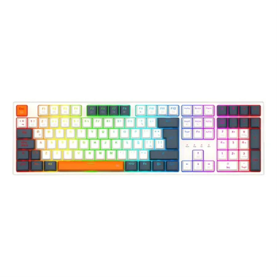 TECLADO REDRAGON TRUNDLE CONNECTION USB RGB MECANICO LATINO SWITCH DUST-PROOF RED