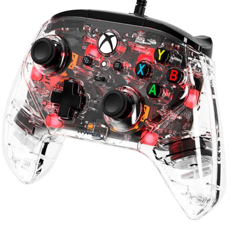 JOYSTICK HYPERX CLUTCH GLADIATE RGB TRANSPARENTE - XBOX Y PC