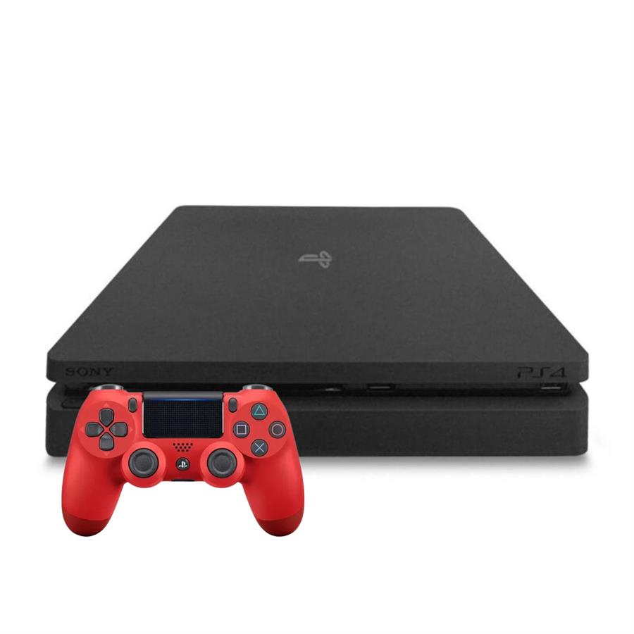CONSOLA PS4 SLIM 500GB SEMINUEVA + 1 JOYSTICK ROJO