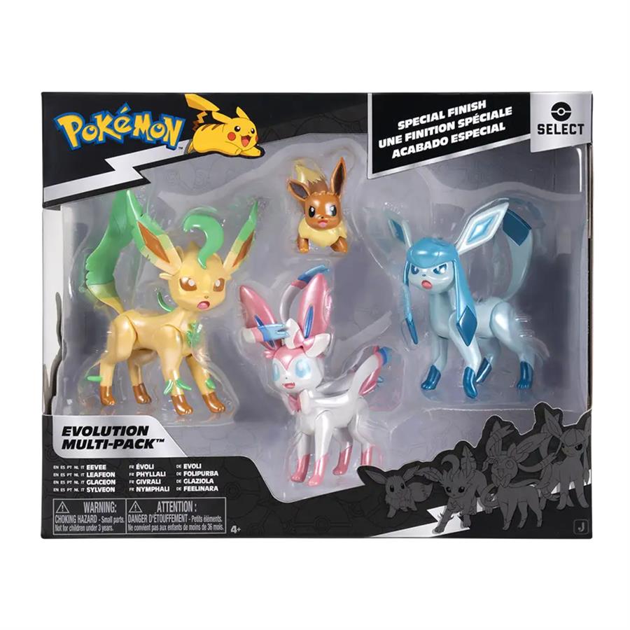 FIGURA POKEMON SELECT EVOLUTION MULTIPACK - EEVEELUTIONS