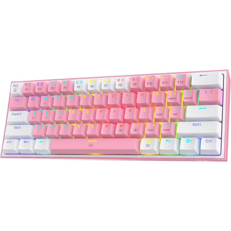 TECLADO REDRAGON K616-RGB FIZZ PRO ROSA/BLANCO