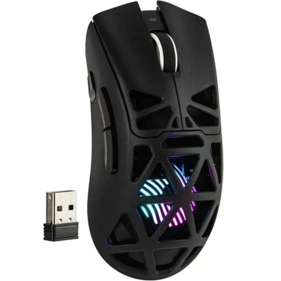 MOUSE AULA SC620 NEGRO WIRELESS/CABLEADO 12K DPI PMW3311 67GR 8D BOTON RAPIDFIRE